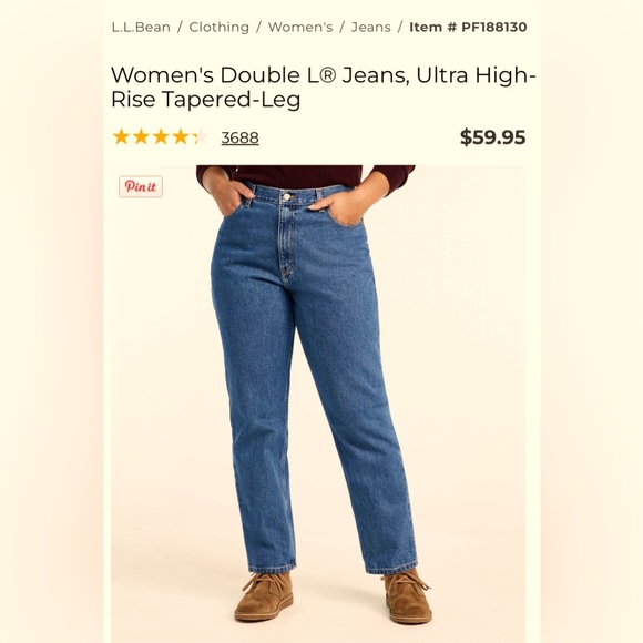 L.L. Bean Double L Womens Jeans Ultra High-Rise Straight Leg size 22W stonewash - Picture 6 of 12